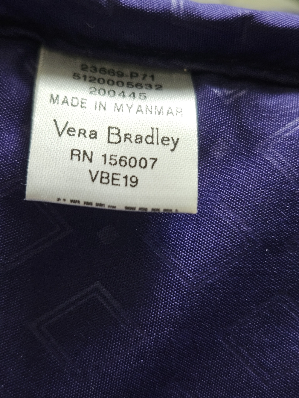 Vera Bradley Purple Paisley Print Campus Backpack with Coin Purse - Picture 6 of 7